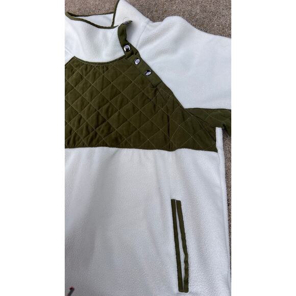 Vanilla Bay Sweater Women Size Large Quilted Mock Snap Neck Fleece Pullover - Picture 4 of 6